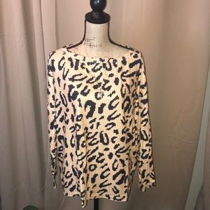 Leopard Print Loose Fit Sweater.
